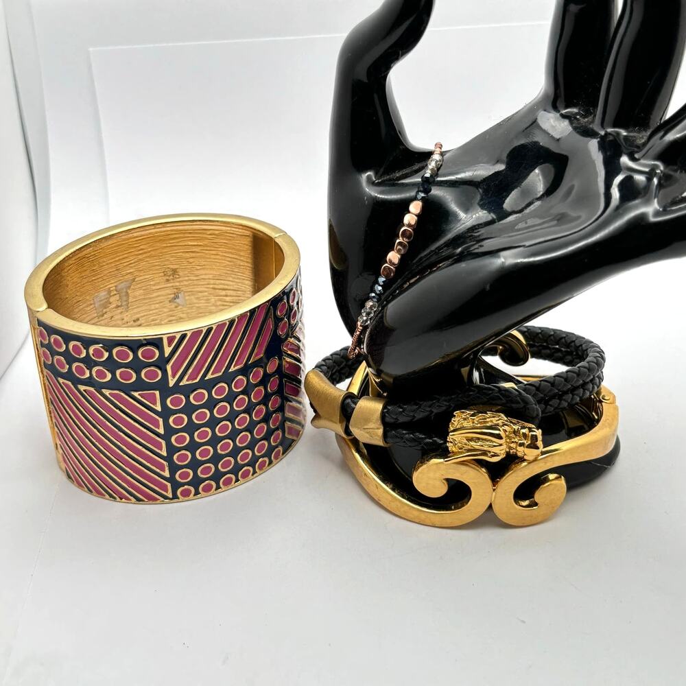 Asian Gold & black Dragon Bracelet Bundle